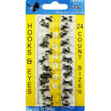 Крючок для одежды №0 черн 11*6мм (24шт) цена за упак