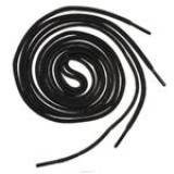 Шнурки круглые тонкие 60см черные диам.2мм (прод по 10)