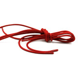 Шнурки круглые тонкие 80см красный (прод по 10)