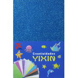 Фоамиран блестящий (прод по 10) голубой 20х30/2мм