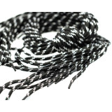 Шнурки круглые 1м рябые черно-белые (прод по 10)