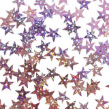 Блестки-Звездочки (уп 25гр) арт.1-100  13мм голографик розовые