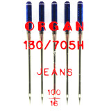 Иглы ORGAN д/швей.машин джинсовые 5/100(упак.5шт)