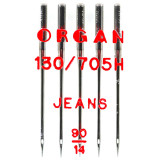 Иглы ORGAN д/швей.машин джинсовые 5/90(упак.5шт)