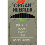 Иглы ORGAN д/швей.машин  DB*1/80 SES(упак.10шт)