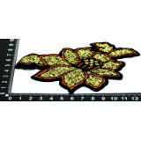 Термоапликация с глитером Роза 135х90мм золото