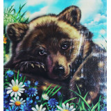 Мозаика со стразами 20х20 на рамке LM-K20246(медведь)