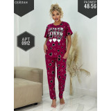 Пижама жен. Ceylan (кофта+штаны) 48-56р (прод по 5) 0912 малина