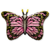 Шары фольга Бабочки крылья розовые 70см*100см (28