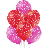Шары 1103-2036 Balloons Шелкография пастель Сердца мелом (14