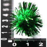 Помпоны с люрексом 25 мм(100шт)зелен./зелен.