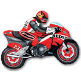 Шар фольга 1207-0830 Мотоциклист красный 70см*100см 28