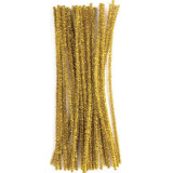 Проволка синельная люрекс 100шт золото