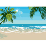 Картина рисование по номерам 20х30 P-023 Пляж и море
