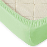 Простынь на рез. трикотаж 90х200 салатовый 4014