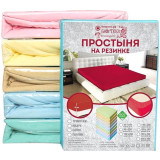 Простынь на рез. трикотаж 180х200 белый 4342