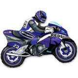 Шар фольга 1207-0831 Мотоциклист синий 70см*100см 28