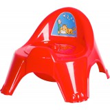 Горшок-стульчик с крышкой (Красный) 19*26*24см*10 1653