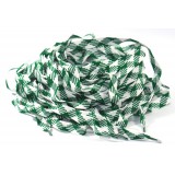 Шнурки плоские 1м бело-зелен. (прод по 10)