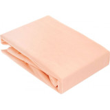 Простынь на рез. трикотаж 180х200 персик 2345