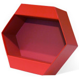 Коробка для цветов Шестиугольник 250*220*90 красный 2277