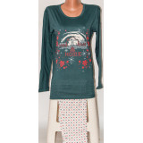 Пижама жен LIDER (кофта+штаны) (46-56) (прод по 6) зеленый
