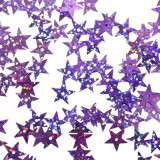 Блестки-Звездочки (уп 25гр) арт.1-100  13мм голографик фиолет