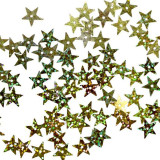Блестки-Звездочки (уп 25гр) арт.1-100  13мм голографик хаки
