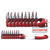 Расческа массаж. продувная пласт.зубцы 228мм 9902 DAU*12