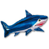 Шар фольга 1207-0437 Акула большая синяя 100см/40