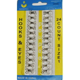 Крючок для одежды №1 серебро 12мм(24шт) цена за упак