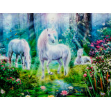 Мозаика со стразами 45х35 без рамы SEG 74848 единороги