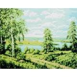 Картина рисование по номерам 50х65 RA 3739 тропинка к реке