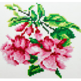 Мозаика со стразами 25х25 без рамы ММ 1042 цветы