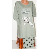 Пижама жен (футболка+штаны) Великан 58-66р (прод по 5) зеленый