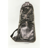 Сумка-бананка муж 8085 черная 19х38