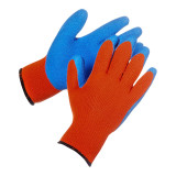 Перчатки латекс зимние с рельеф. покр. 10 кл. вязки лимон (прод по 5) арт.ac32wl*100