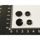 Кнопка-пуговица пласт.из4-х частей 14мм черная(прод. по 50 шт)