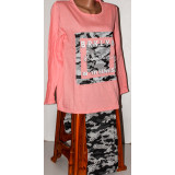 Пижама жен Мальвина начес (кофта+штаны) 48-60р (прод по 7) розовый