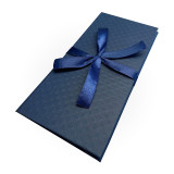 Конверт подарочный д/денег с бантом Ромб синий/синяя лента 7698