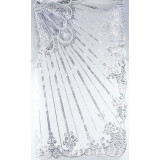 Салфетка винил прямоугольная 60*100см серебро (прод по 12)