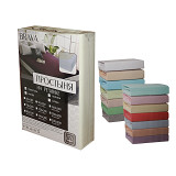 Простынь на рез. трикотаж 180х200 молочн