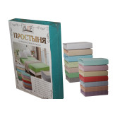 Простынь на рез. трикотаж 200х200 мята