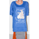 Пижама жен (футболка+штаны) Великан 58-66р (прод по 5) синий