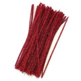 Проволка синельная люрекс 100шт красн.