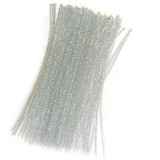 Проволка синельная люрекс 100шт белый