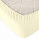 Простынь на рез. трикотаж 200х200 борт 20см молочный