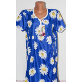 Платье домашнее Лаванда (XL-5XL) (прод по 5) Ромашки голубое