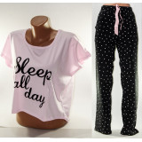 Костюм домашний Sleep (футболка+штаны) (44-54) (прод по 6) розовый