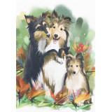 Картина рисование по номерам 20х30 RAS2167 три собаки